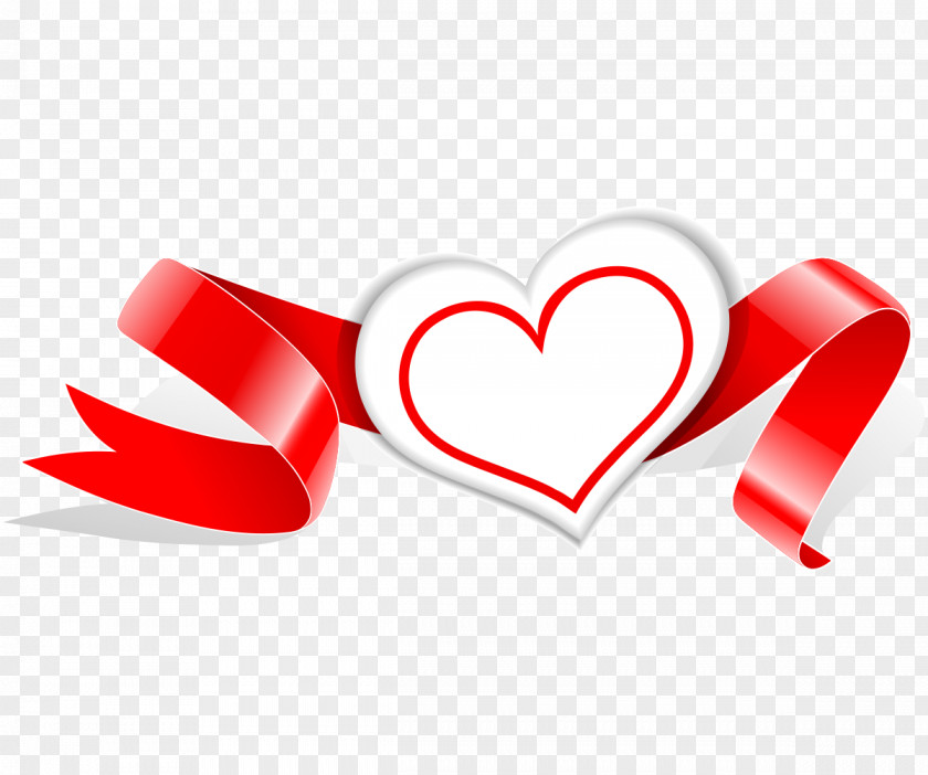 Love Free Stock Vector White Ribbon Heart Photography Royalty-free PNG