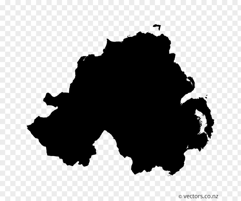 Northern Belfast Blank Map Clip Art PNG