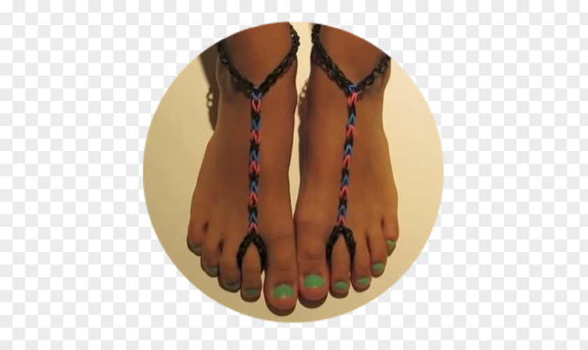 Sandal Rainbow Loom How-to Tutorial PNG