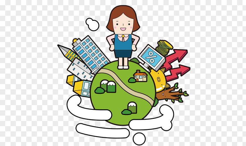 Cartoon Global Travel Picture Economics Economy Economic Growth Clip Art PNG