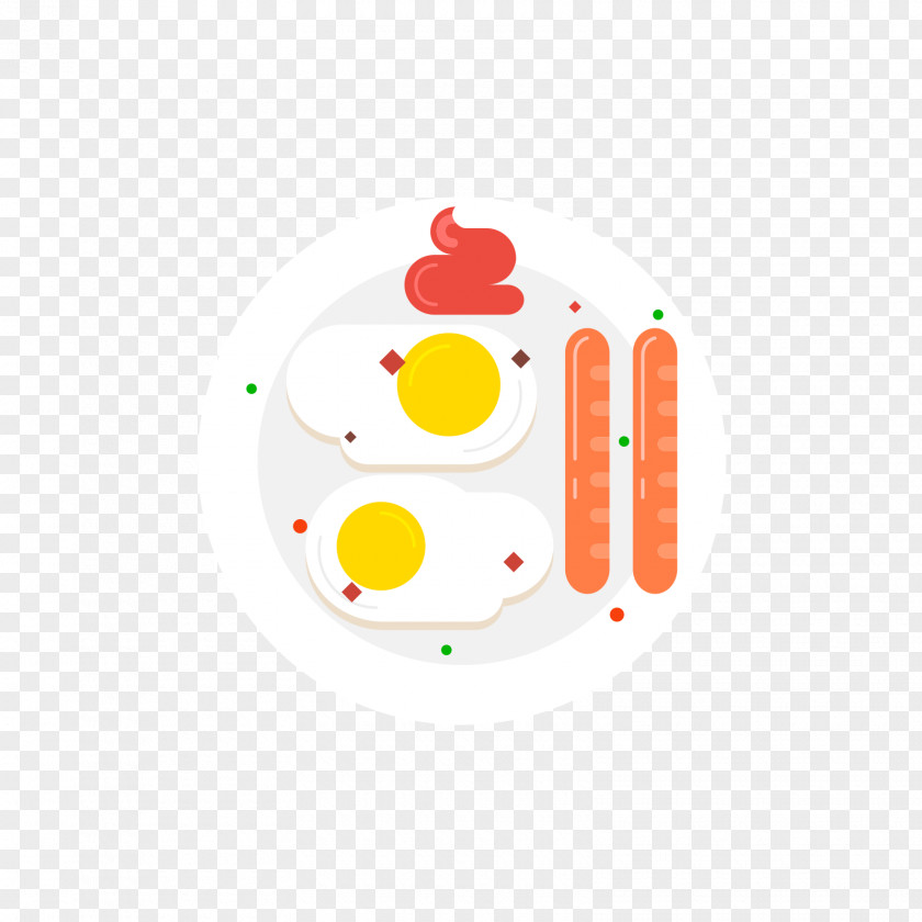 Fried Eggs And Ham In A Plate Egg Breakfast PNG