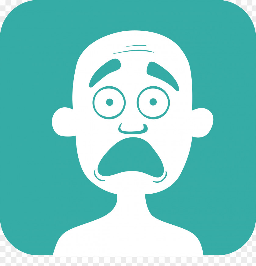Scared Expression Man Icon Mood Scanner Prank PNG