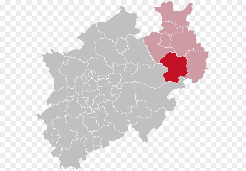 Detmold Recklinghausen Paderborn States Of Germany Map PNG