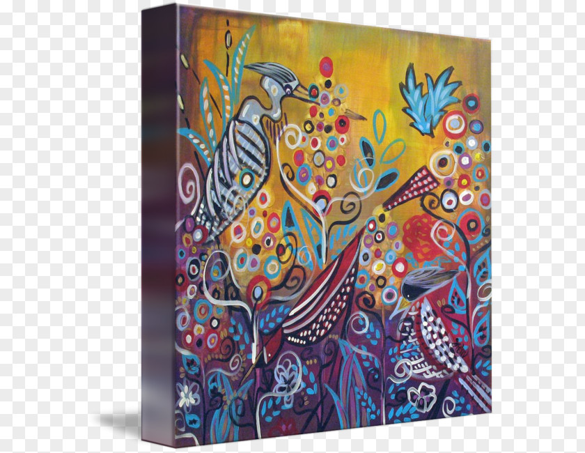 Painting Modern Art Acrylic Paint Gallery Wrap PNG