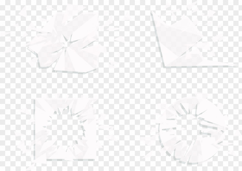 White Glass Cracking Paper Drawing Pattern PNG