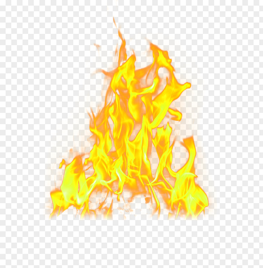 Yellow Simple Flame Effect Element Fire Light PNG