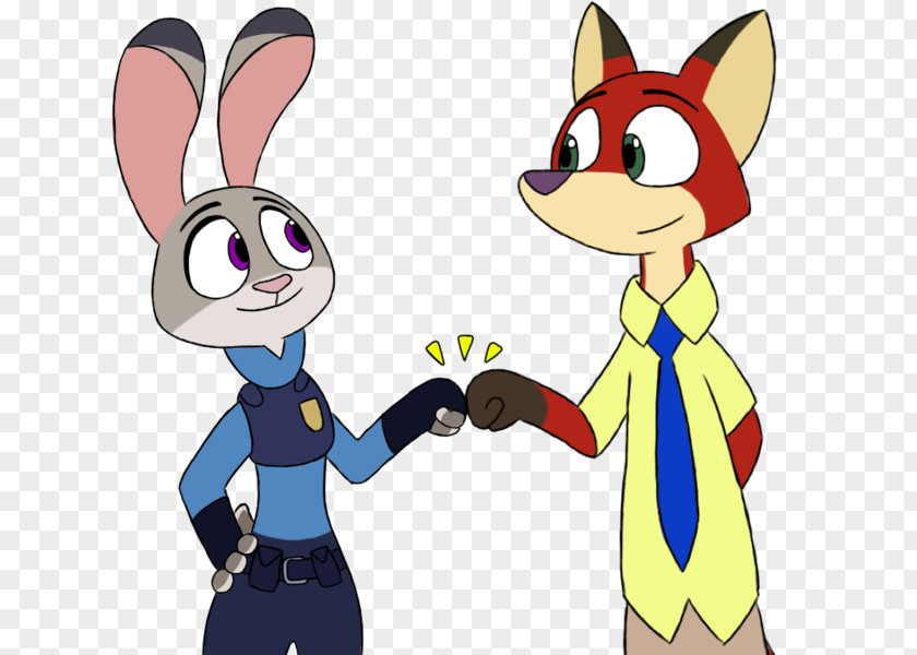Rabbit Lt. Judy Hopps Nick Wilde Fist Bump Animation PNG