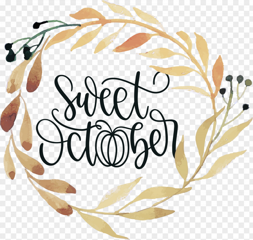 Sweet October October Fall PNG