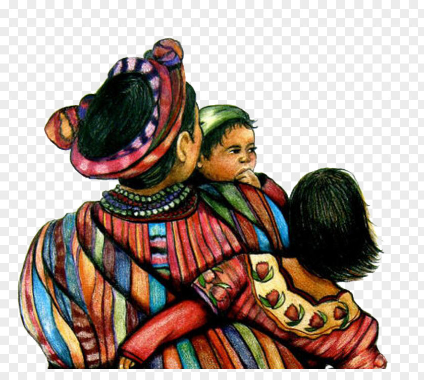 The Elderly And Children Guatemala Art Drawing Painting Illustration PNG