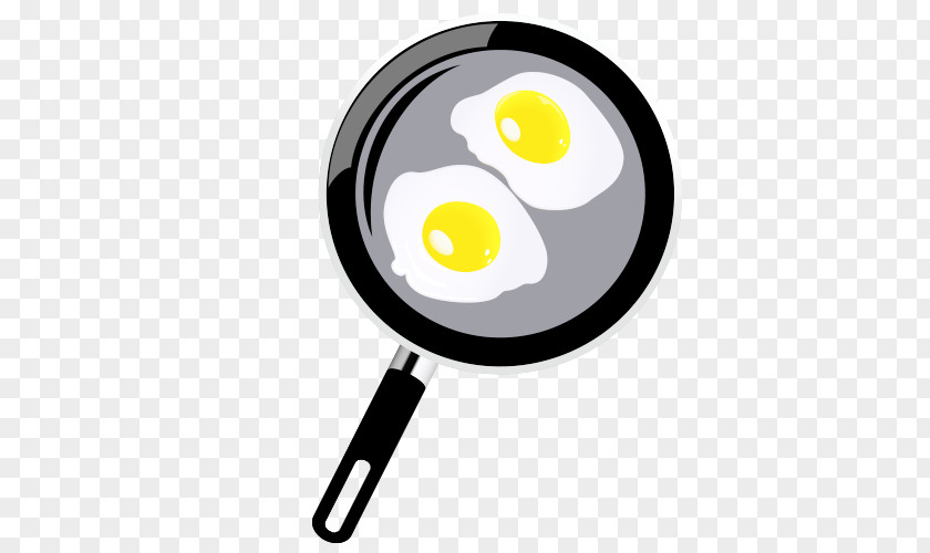 Cartoon Magnifying Glass Fried Egg Clip Art PNG