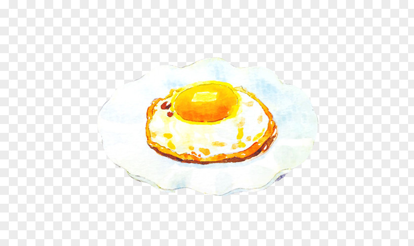 Fried Eggs, Hand Drawing Creative Image Egg French Fries Sandwich Meatball Rice PNG