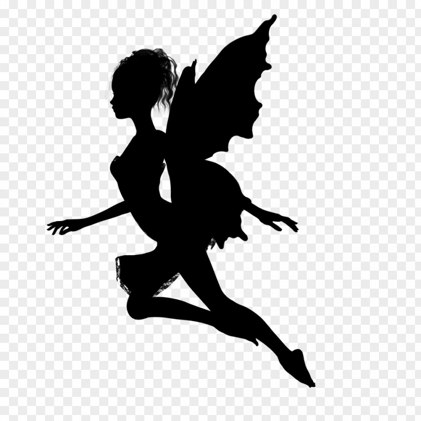 Silhouette Fairy Drawing Stock Photography PNG