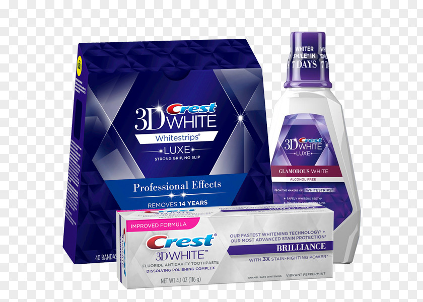Toothpaste Crest Whitestrips Tooth Whitening Mouthwash 3D White PNG