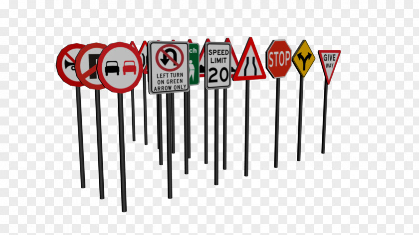 Traffic Signs Line Font PNG