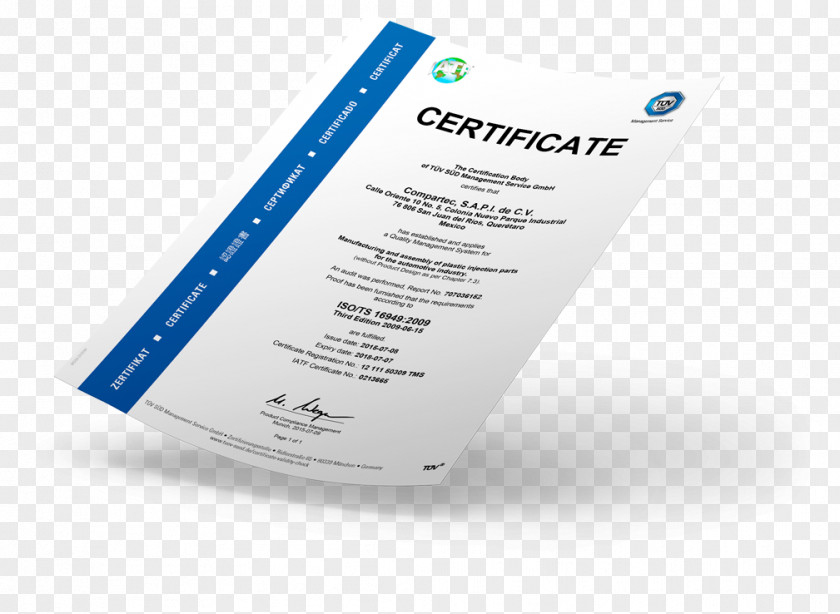Certificado ISO 9000 Quality Management System 9001 Kopur Proizvodnja In Storitve D.o.o. PNG