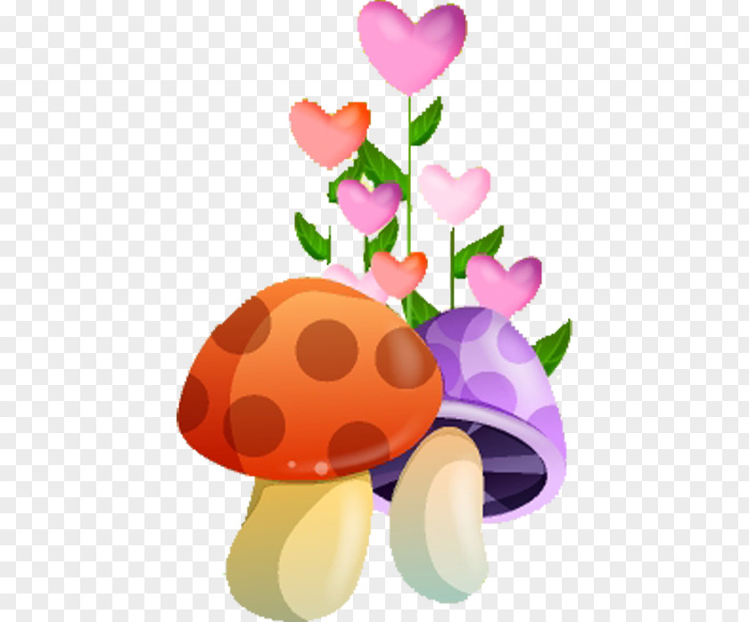 Creative Cartoon Mushroom Spring PNG