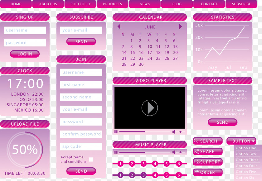 Vector Web Design Purple Graphic PNG