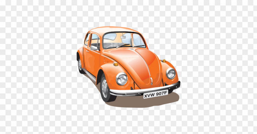 Old Car Volkswagen Beetle Classic Type 2 PNG