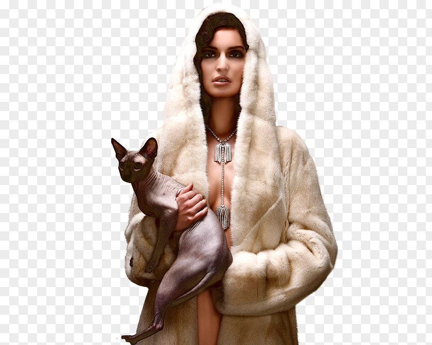 Kasia Struss Fur Clothing Fashion Designer Coat PNG