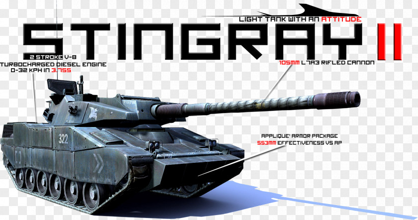 Tank Stingray Light M8 Armored Gun System Royal Thai Army PNG