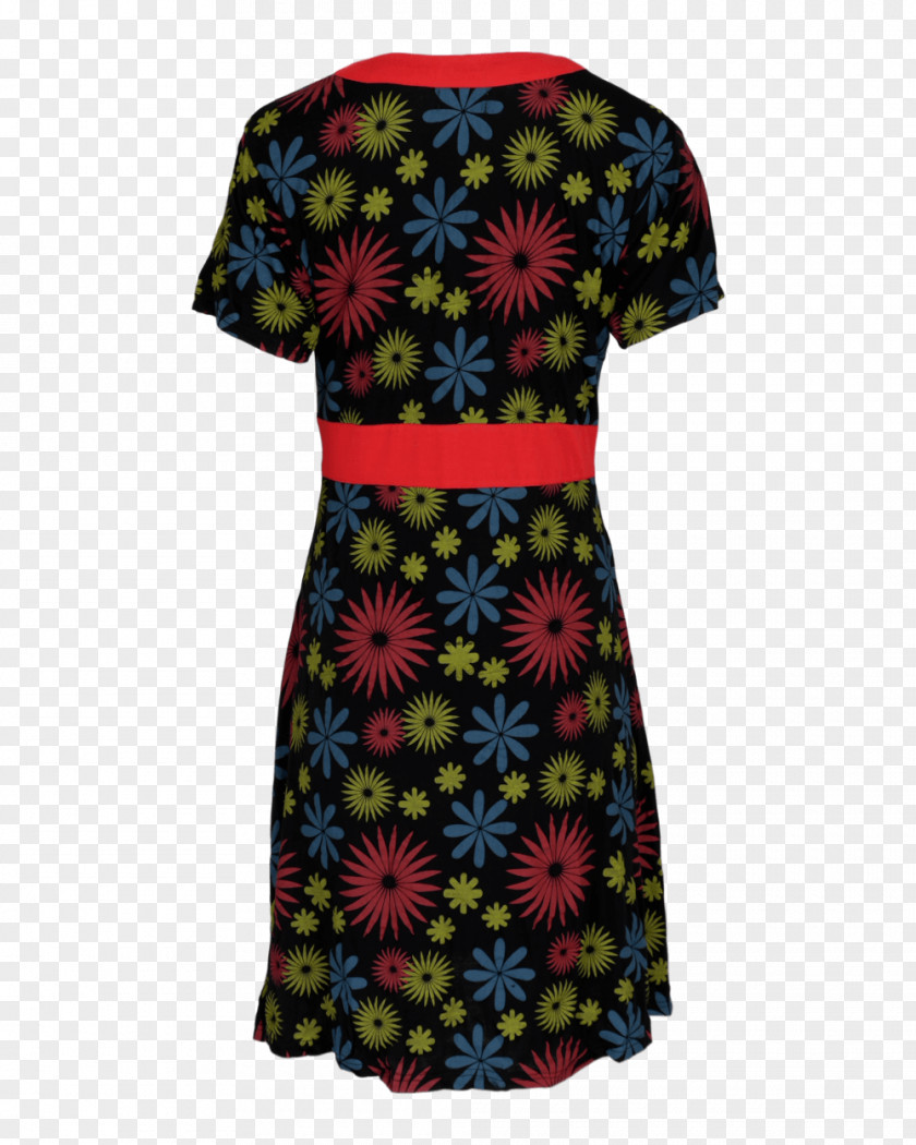 Red Floral Dresses Shoulder Sleeve Dress PNG