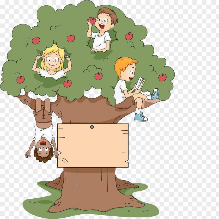 The Child On Fruit Tree Apple Stock Photography Royalty-free Clip Art PNG