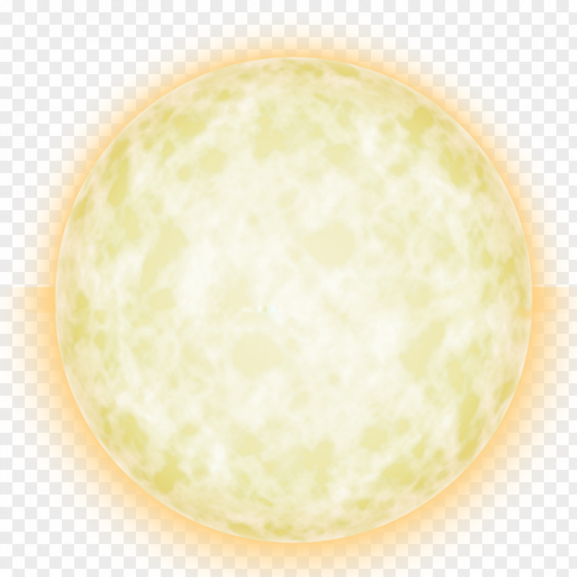Yellow Moon Full Circle PNG