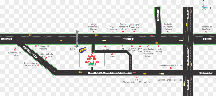 Chennai Metro Sriperumbudur Location Havisha Homes Housing PNG