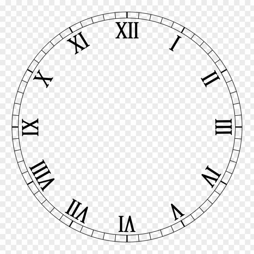 Clock Face Roman Numerals Numerical Digit PNG