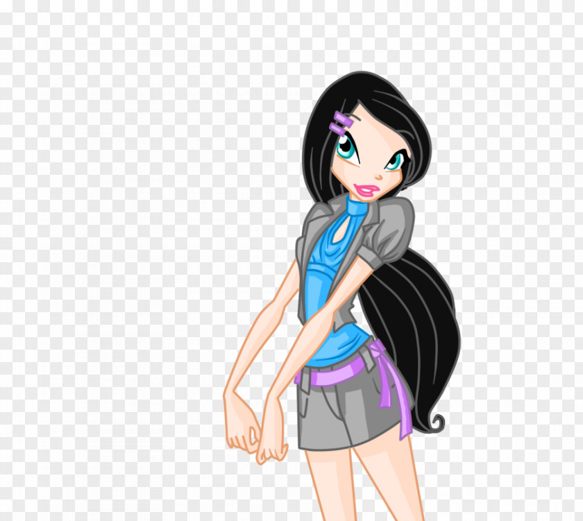 Wind Fairy Black Hair Character Fiction Clip Art PNG