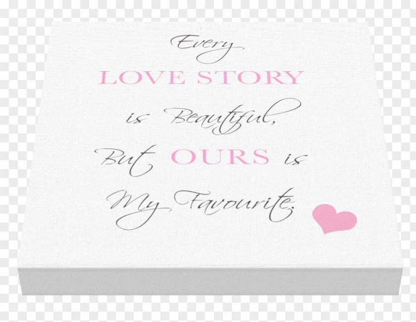 LOVE STORY Calligraphy Paper Pink M Brand Font PNG