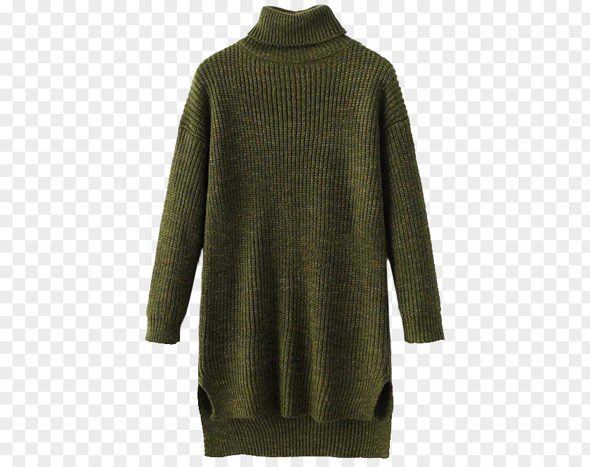 Olive Green Dress Shoes For Women Cardigan Neck Wool PNG