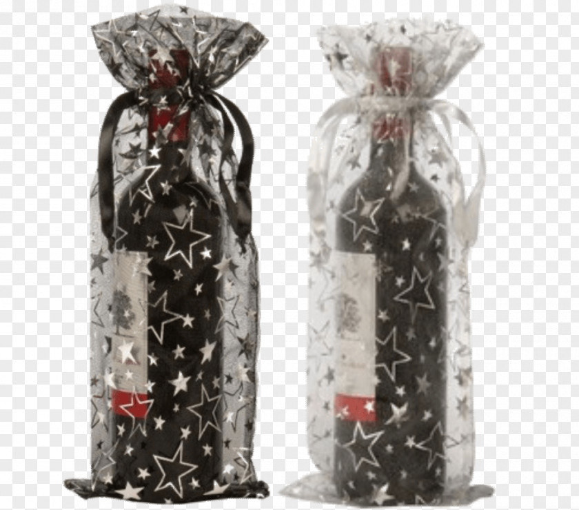 Bottle Wine Bag Organdy Textile PNG