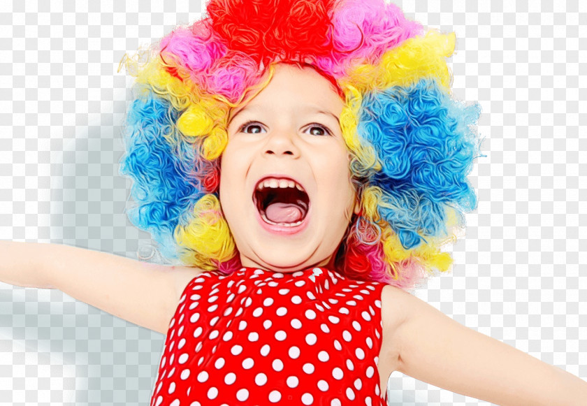 Costume Mouth Facial Expression Child Clown Fun Wig PNG