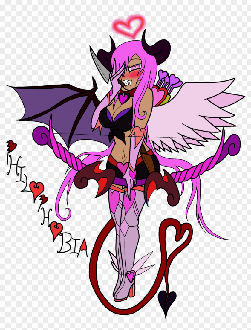 Demon Cupid Drawings Philophobia Fear Illustration PNG