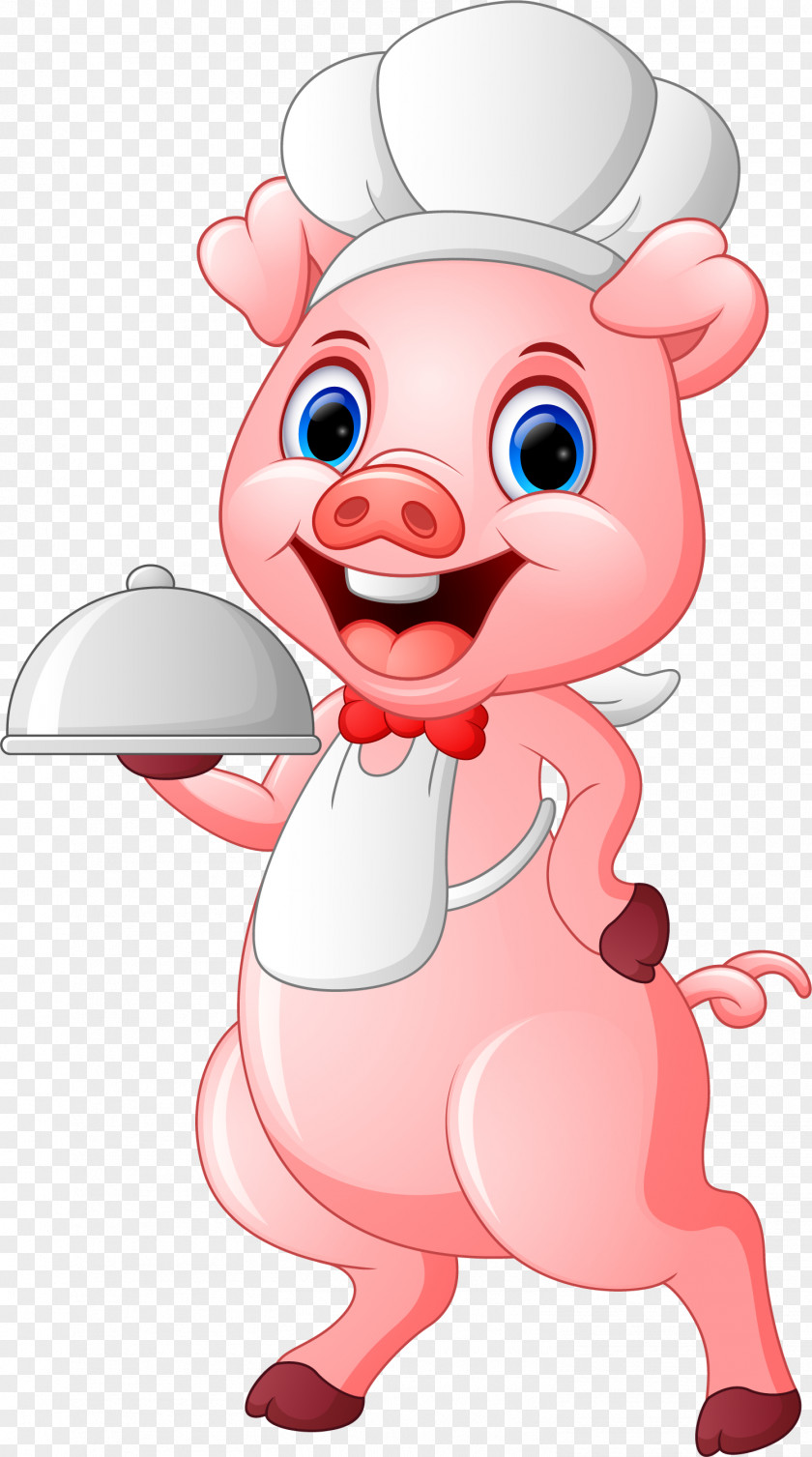Cartoon Pig Cook Drawing Photography Illustration PNG
