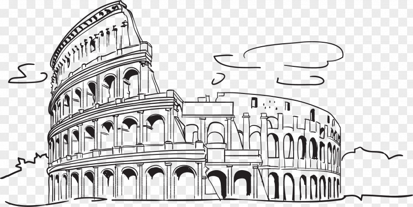Colosseum Leaning Tower Of Pisa Tourist Attraction Illustration PNG
