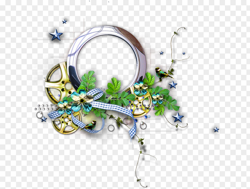 Creative Floral Frame Picture Design Material Clip Art PNG