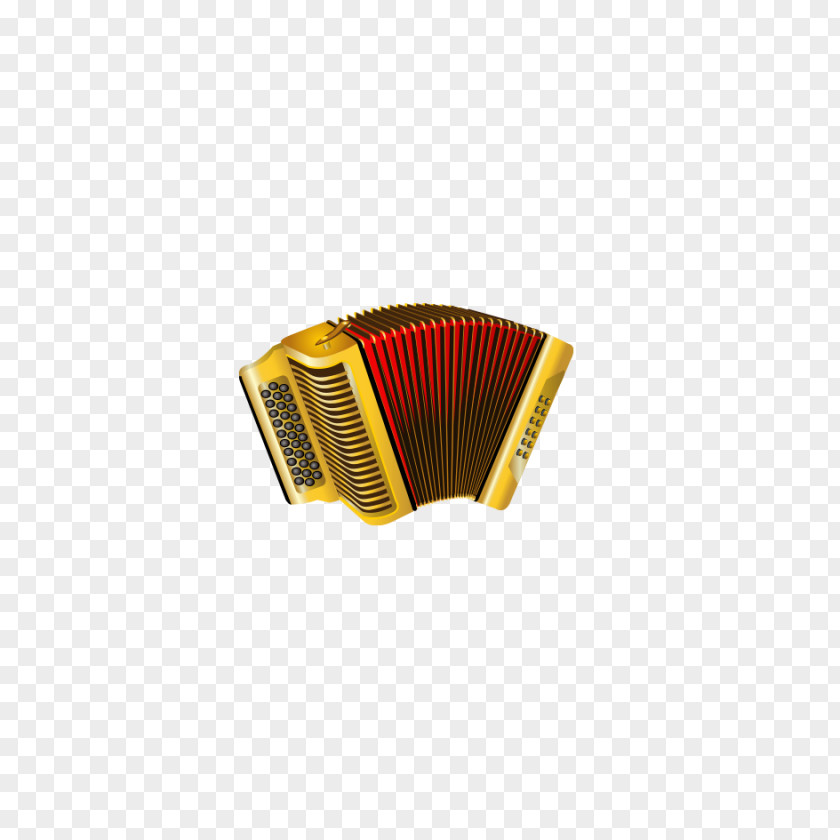 Golden Accordion Diatonic Button Musical Instrument PNG