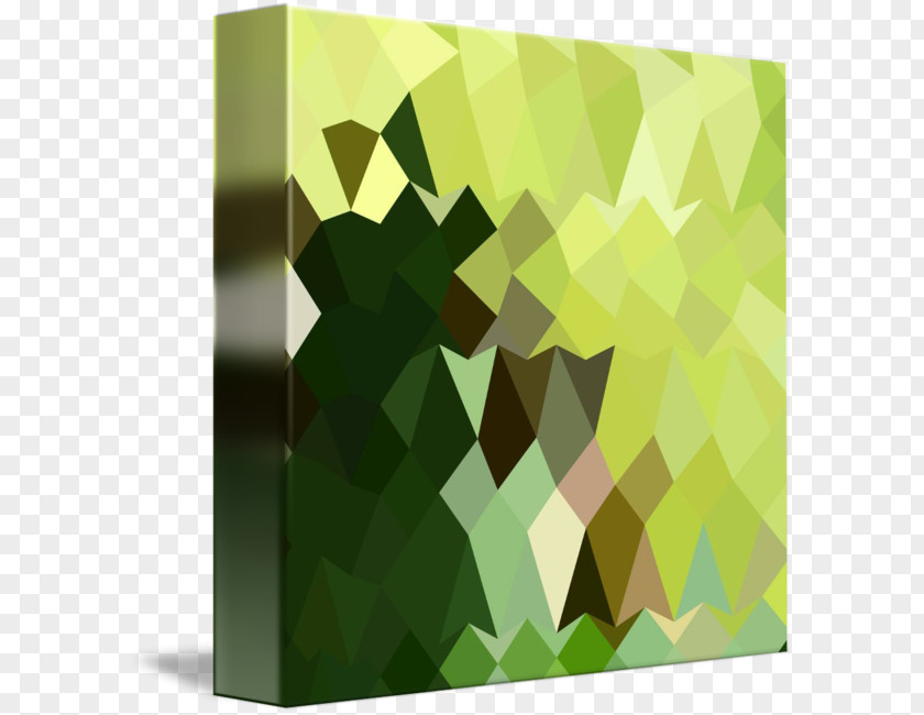 Green Abstract Low Poly PNG