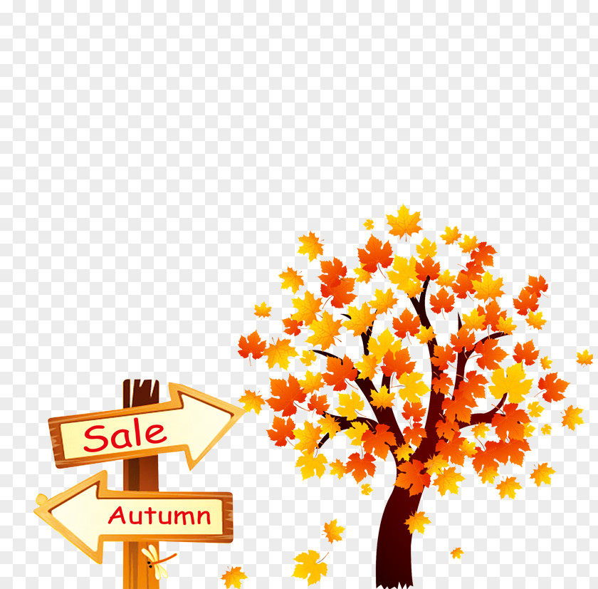 Autumn Leaves Falling Southern Hemisphere Poster PNG