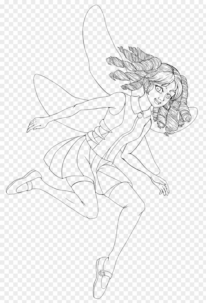 Fairy Drawing Line Art Sketch PNG