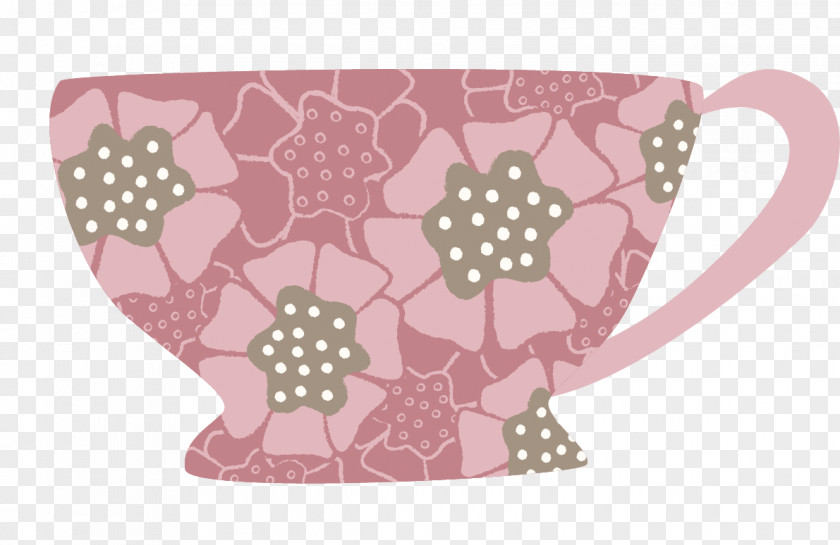 Glass Pattern Coffee Teacup PNG