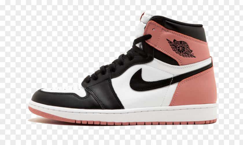Michael Jordan Air Pink White Sneakers Nike PNG