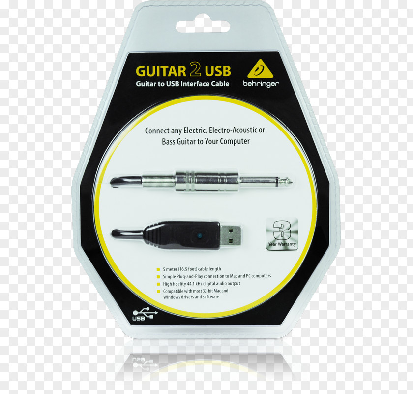 Microphone Behringer GUITAR 2 USB LINE Interface PNG