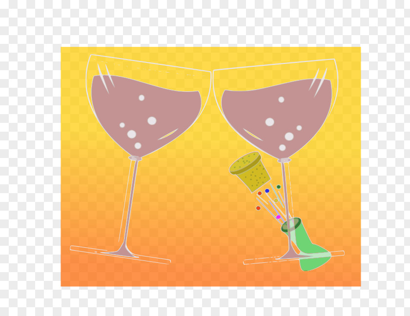 Champagne Wine Glass Alcoholic Drink Clip Art PNG