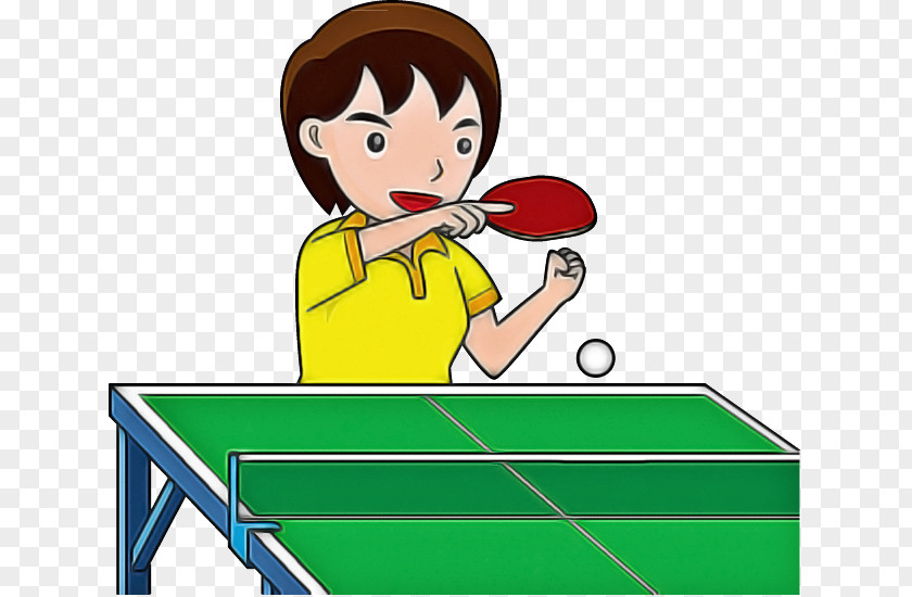 Ping Pong Table Tennis Racket Racquet Sport Play Cartoon PNG