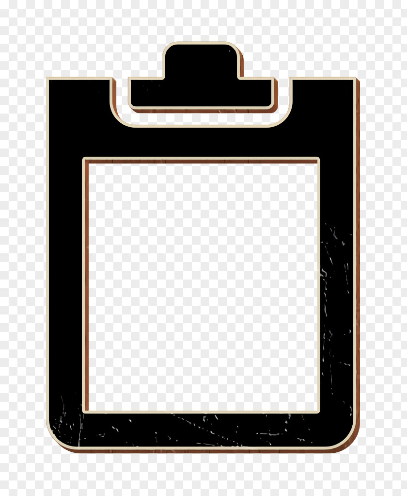 Rectangle Picture Frame Clipboard Icon PNG