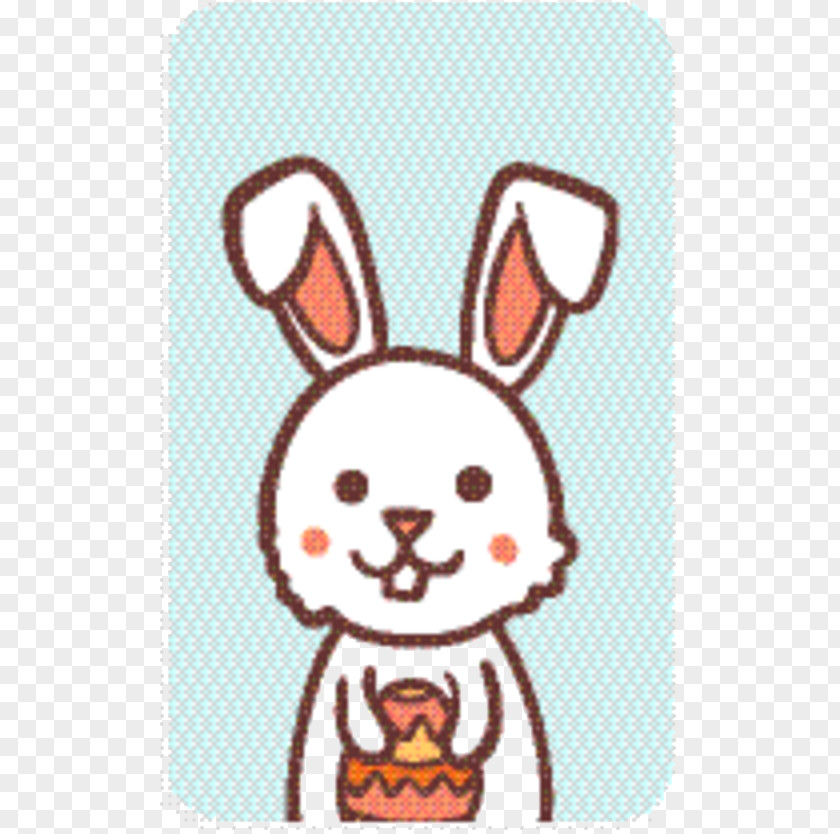 Brown Orange Easter Bunny Background PNG