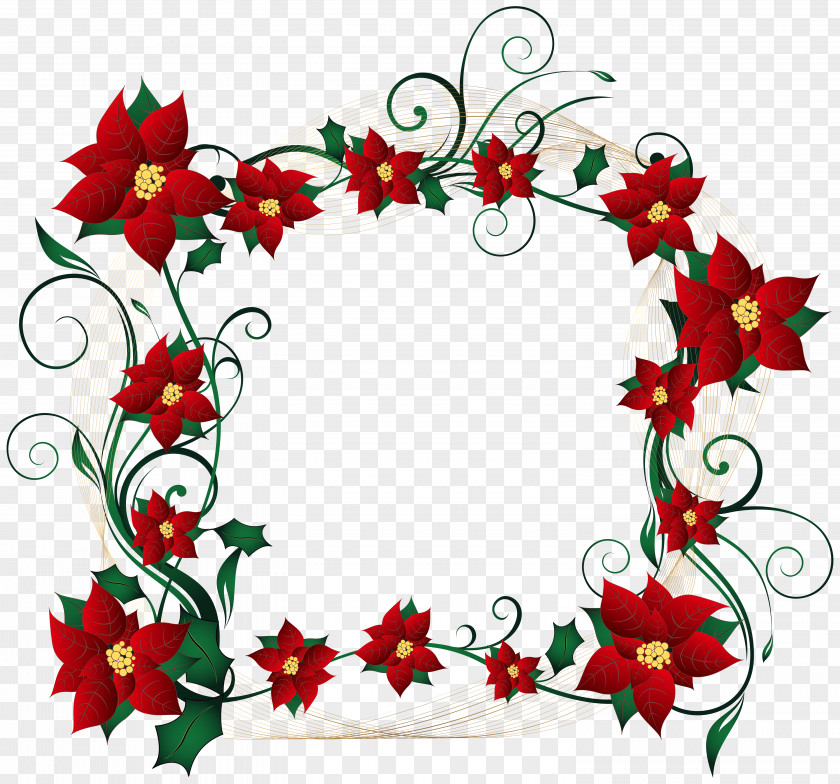 Decorative Borders And Frames Christmas Clip Art PNG